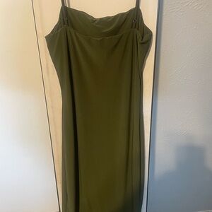 Fashion nova olive green midi dress